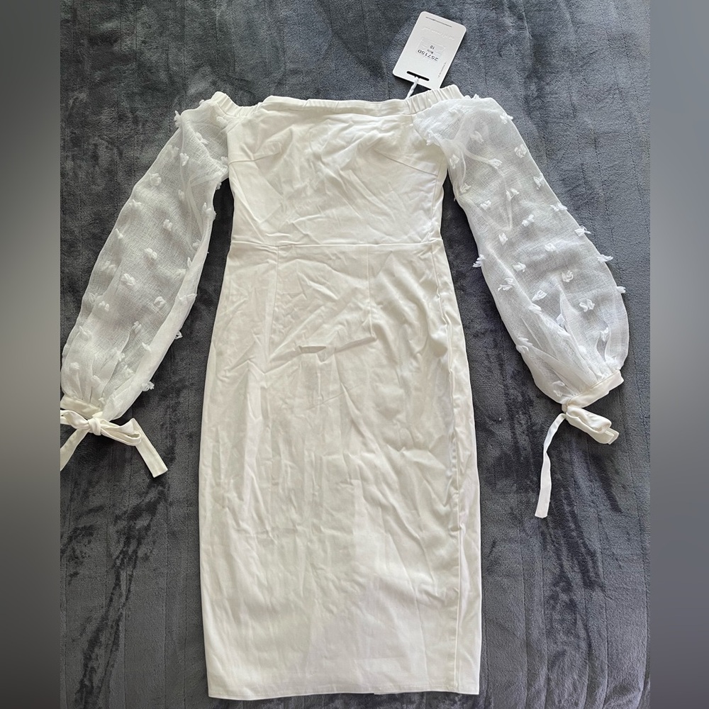 Lulu’s off the shoulder white dress
